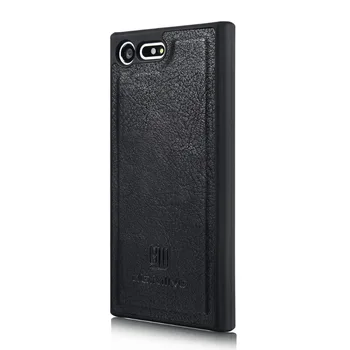 Hakiki Lüks Deri Cüzdan Flip Case Manyetik Kart Yuvası ile LG için Sony Ericsson X Kompakt XZ XZs V20 G6 için Kapak Çıkarılabilir