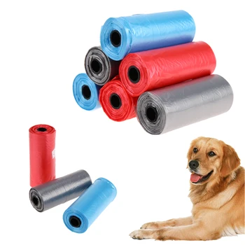/Çözünebilir Evcil Köpek Atık Poop Çanta günlük kullanım Doggy Çanta Seti 6 rulo çanta Pet Seyahat Çantası Temizleme rastgele renk toplama Bok