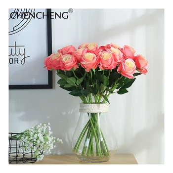 58CM Uzunluğu 11 Adet Kırmızı Mor Yapay Gül Çiçek Düğün Dekorasyon Sevgililer Günü hediye CHENCHENG