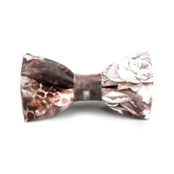 2018 erkekler için moda PU papyon baskı kelebek Noel kravat çiçek bağları yeni