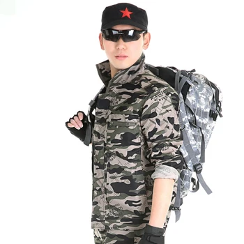 Erkekler Askeri Unfiroms erkek Av Kıyafeti Giyim Kamuflaj Taktik Takım Elbise Ceket+pantolon takım Elbise Ghillie Çoklu