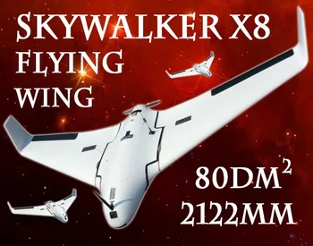 En son Sürüm Skywalker Beyaz X8 Uçak GERÇEK x 2122mm RC Uçak Yeni Varış 2 Metre Kanat Uçan-8 EPO Büyük Uzaktan Kumanda Oyuncak