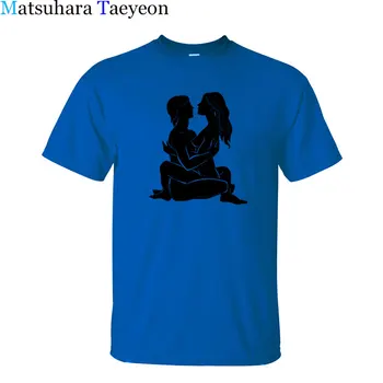 Matsuhara Taeyeon T-shirt marka erkek Kısa yuvarlak yaka Romantik aşk baskı t shirt erkek Giyim kol