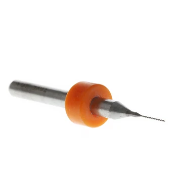 Shank Spiral Flüt Tungsten Karbür Mikro PCB Matkap Çok 0.3 mm Uç 1/8 10 adet/set