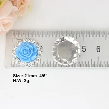 35mm ve Çiçek şekli Rhinestone Düz Süslemeler giyim Ücretsiz kargo 10 adet için Dekorasyon Metal Düğme, El Sanatları Diy