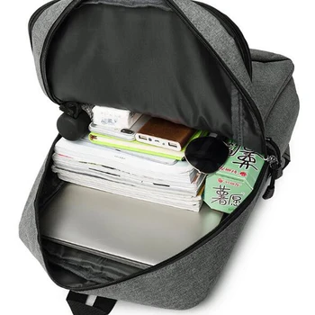 Sıcak Unisex Laptop Çantası Öğrenciler için Okul Çantaları Erkek/Kadın İş Sırt çantası, Erkek/Kadın, Siyah/Gri Sade Düz Çanta Gençler