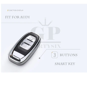 Yaratıcı Hediye Kristal Araba Anahtarlık+IDE Araba Şekillendirme Anahtar kılıfı İçin Audi A4 S4 B7 B8 A5 A6 A7 A8 Q5 S5 S6 S7 Oto Aksesuarları