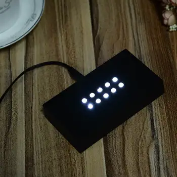 10 11x6x2cm Plastik Lamba Tabanı Stand Üsleri USB Gece lambası AC Adaptör Lamba Beyaz Kristal Ekran El LED Tak BİZİ