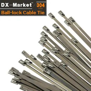 130 8*100pcs , kendini top kilit kravat , 304 paslanmaz çelik kablo bağı üreticisi Çin