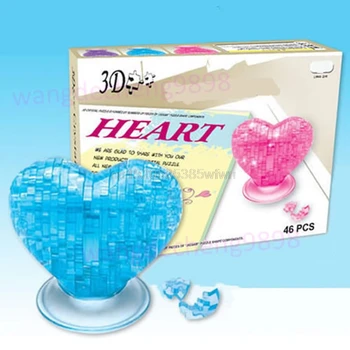 3D Kristal Modeli DİY Aşk Kalp Yapboz IQ Oyuncak Hediye Vermek Souptoy Gadget #HC6U Damla nakliye#