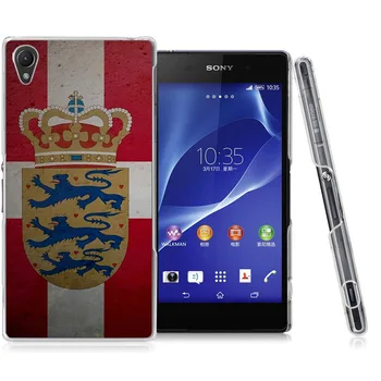 LG G3 G4 G5CASE sony z2 z3 z4 z5 z5 compact kapak için MaiYaCa İspanya Estonya Danimarka bayrak Plastik PC Cep Telefonu