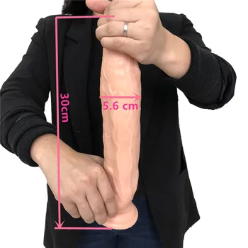 Et/ Siyah 10.5 inç 5.6 CM Çap gerçekçi horoz Büyük Büyük yapay penis Büyük Dong Penis Anal/ pussysex Oyuncak Kadınlar için Erotik Seks Ürün