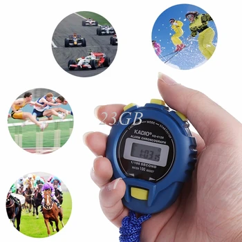 2017 YENİ El LCD Dijital Spor Kronometre Kronograf Sayacı Zamanlayıcı w/Kayış MAY02_20