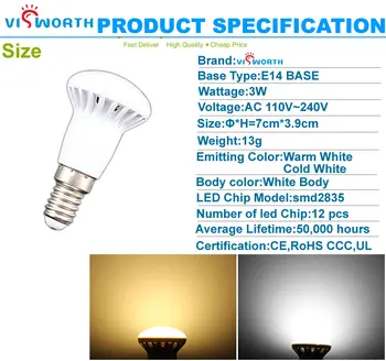 R20 Ampul E14 Masa Lambası Işık İçin Mum Işığı ENGELLEME AC 220V 220V Lampada SMD2835 Soğuk Beyaz Sıcak Beyaz LED projektör
