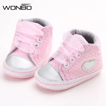 Wonbo Sonbahar Dantel-İlk Yürüyüşe Ayakkabı Klasik Ayakkabı Kadar Rahat Bebek Ayakkabıları Yenidoğan Bebek Ayakkabı Polka Kız Dots Bebek