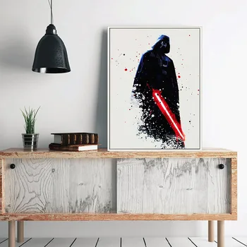 Suluboya Darth Vader Star Wars Film Posterleri Tuval Baskılar Duvar Sanatı Ev Dekorasyonu Oturma Odası için Süsleme Resimleri