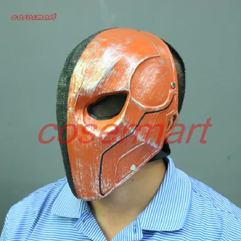 Yeni Sürüm Turuncu Deathstroke Maskesi Kask Arkham Deathstroke Maskesi Cosplay Cadılar Bayramı Sahne Kullanın