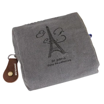 Kadınlar için Retro Klasik Kanvas Kulesi Cüzdan Kart Anahtar Para Çanta Çanta çanta Çanta Kız