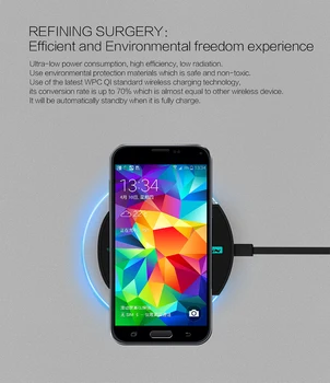 Samsung Galaxy S 8 S9 için NİLLKİN Magic Disk Kablosuz Şarj Cihazı iPhone II X için Pad Şarj Qi Kablosuz Şarj Artı 8 Artı S7 Kenar
