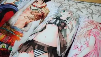 Sıcak Japon Anime Yastık 50*150cm Seksi Kadın Kız Sarılma Vücut Yastık kılıfı Otaku Çift Taraflı Yastık kılıfı Anime Yastık