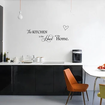 Mutfak Eve Mektup Desen Duvar Sticker PVC Çıkarılabilir Ev Dekor DİY duvar sanat DUVAR ev dekor Kalp