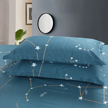 Pamuk yıldız karikatür mavi çarşaf levha elastik yatak örtüsü Yatak İkiz tam kraliçe kral yatak örtüsü keten özel donatılmış