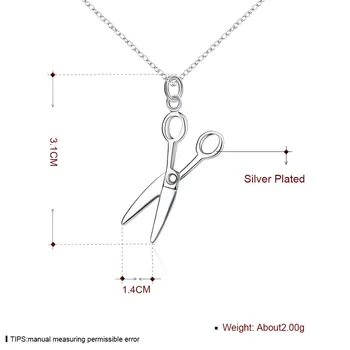 Kişiselleştirilmiş Gümüş makas P102 kolye Moda Takı serin sokak stil Üst Kalite Ücretsiz Kargo kolye