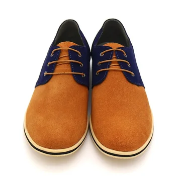 BİMUDUİYU Yeni model Büyük Boy 49 Moda Tasarımı Karışık Renkler Gerçek Süet Deri Erkek Rahat Ayakkabılar Resmi Elbise Düz Oxford Ayakkabı