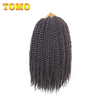 Senegalli Büküm Sentetik Pack/TOMO Saç 12inch 12roots Kanekalon Saç uzatma Örgü Siyah Sarı Renk