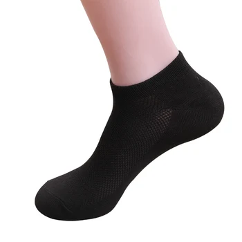 10pair Örgü Erkek Çorap Görünmez ayak Bileği Yüksek Kaliteli Polyester Rahat Nefes alabilen İnce Kısa bir Tekne Çorap Çorap