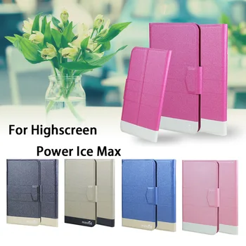 5 Renkler Sıcak! Highscreen Ice Max Güç Durumda Telefonu Deri Kapağı,Fabrika Doğrudan Lüks Deri Telefonu Durumlarda Çanta Cüzdan Standı Kapak