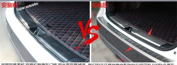 Suzuki Vitara İçin 2018 Paslanmaz Çelik Yüksek Kalite Arka Tampon Koruyucu Plaka Kapağı Set 2 Adet / Kırpma Kapağı Pervaz