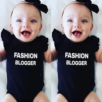 0 yeni Bebek Yenidoğan Bebek Çocuklar Kız Pamuk Mektup Kolsuz Tulum Çocuk Unisex Badi Playsuit Kıyafetler Sunsuit-2Y