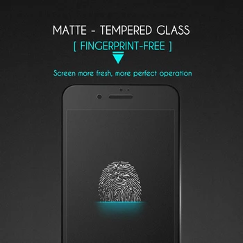 ESVNE 3D Yumuşak kenar Mat iphone 6 7 Bardak Premium Film Anti 9 h Sertlik 6 plus Ekran Koruyucu için parmak İzi Cam Temperlenmiş-