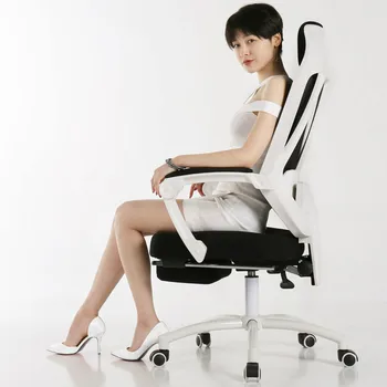 Ayak Uzanmış Döner Patron Ofis Koltuk 170 Derece Yatan Koltuk İle Asansör Ev Bilgisayarı Oyun Sandalye Ergonomik Sandalye Mesh