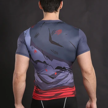 Dragon Ball Z T shirt Zırh T-shirt Erkek Sıkıştırma Gömlek Fitness Vücut geliştirme Erkek Fitness Tişört Camiseta ZOOTOP AYI Anime Üstleri