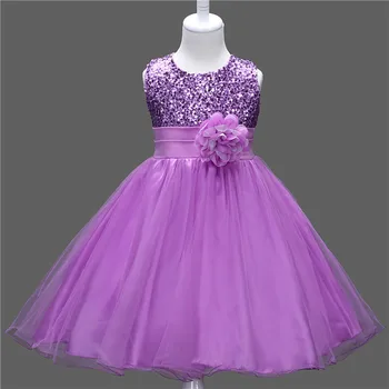Kız Elbise Yaz Prenses Bebek Kız Elbise düğün çiçek kız elbise Çocuk Giyim Doğum günü Yılbaşı Parti kumaş Elbiseler