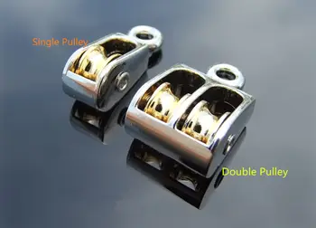 1 ADET WG018 52 mm Metal kanal Çinko alaşım makara taç blok sabit ve Kaldırma tekerlek Mini DİY için/Çift Kasnak Tek mücadele