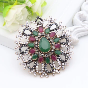Klasik Yüksek Kalite Vintage Kadın Yaka Broş Türk Kartanesi Antika Mücevher Yaka Pimleri Düğün Takı Hediye Broches