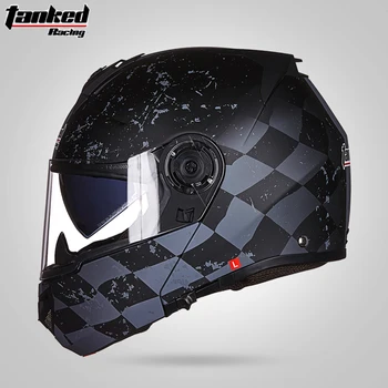 YENİ Motosiklet motosiklet Motorcross kask dümen kask Koruyucu giysiler, kir bisikletçinin, çift objektif, ECE Çevirin