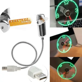 Acemi-Robot Yeni Esnek Boyun USB Gerçek Zamanlı Ekran ile Dizüstü BİLGİSAYAR İçin Saat Fan LED