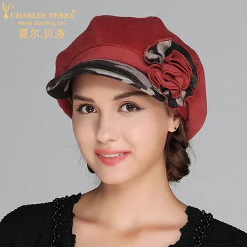 Charles Perra Kadın Şapka Sonbahar Kış YENİ 2018 Yün Şapka Sıcak Rahat Bere Tüm Macth Zarif Bayan Moda 3210 Caps