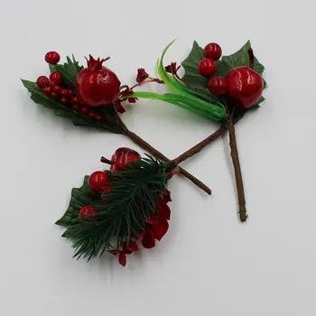 2017 Sıcak Yapay Çiçek Şube Karışık Berry DİY Dekoratif Düğün Dekoratif Noel Hediye Kutusu İnci Stamen