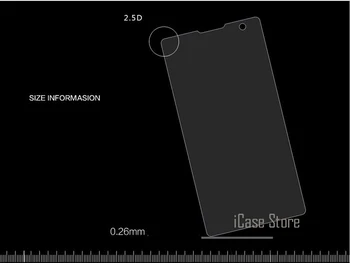0.26 mm 9 H Sertleştirilmiş Cam İçin Sony Xperia Z L36H Z1 Z2 Z3 Z4 Z5 Compact T2 T3 C3 C4 C5 E3 E4 E5 E4G M2 M4 M5 fotoğraflarının çekiminde Premium Film Durumunda
