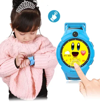 Kamera ile Smaecent Q360 Çocuklar Akıllı Saatler Yer Çocuk Dokunmatik Ekran smartwatch SOS Anti GPS İzlemek İzci bebek izle Kayıp