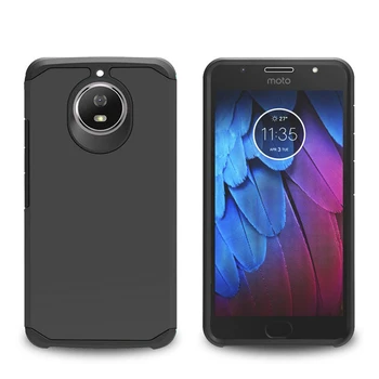Motorola Moto G5S Durumda Sert Hibrit Zırh Telefonu kılıfı Çift Katmanlı SMS ile PC Koruyucu Fundas İnce Arka Kapak MOTO G5S / G6 @