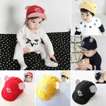 Bebek Pamuk Bebek Şapka Sivri Kulakları olan Çocuklar Beyzbol Şapkası Şirin Bebek Bere Kız Bebek Yaz Güneş Şapka Şapka