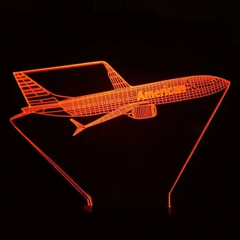 Yenilik 3D Yaratıcı Çocuk Dokunmatik Gece lambası Havacılık Uçak Uçak Bebek Odası Masa Lambası Luminaria Led Aydınlatma Armatürü