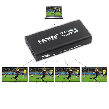 Dönüştürücü 4 3D 2k 4K AİXXCO HDMI 2160P HDMI Splitter 1X4 Hdmı Hub Tekrarlayıcı Amplifikatör 1.4 3D 1080p 1
