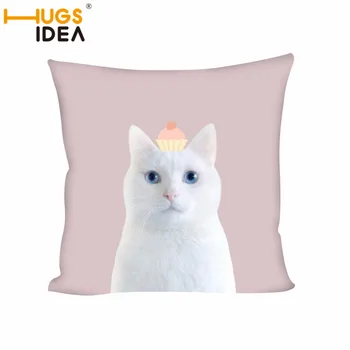 HUGSİDEA Güzel Kedi Ev Kanepe Yastık Örtüsü Yumuşak Rahat Yastık Kare Çeşitli Renkleri Kapsar Yastık kılıfı Desteklemek Korumak
